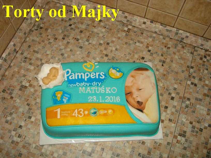 pampers torta od pameprs tety ku krstinám